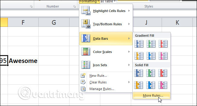 Cách tạo Progress bar bằng định dạng có điều kiện trong Excel 2013, 2010 và 2007 - Ảnh minh hoạ 7