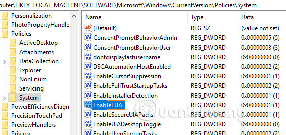 Vô hiệu hóa User Account Control