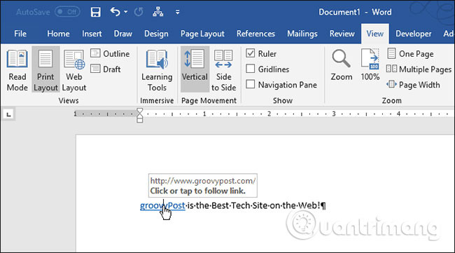Cách mở liên kết trong Word, Outlook không cần phím Ctrl - Ảnh minh hoạ 2