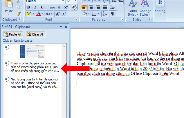 Cách dùng Office Clipboard tăng tốc sao chép trên Word - Ảnh minh hoạ 2