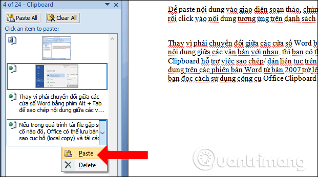 Cách dùng Office Clipboard tăng tốc sao chép trên Word - Ảnh minh hoạ 3