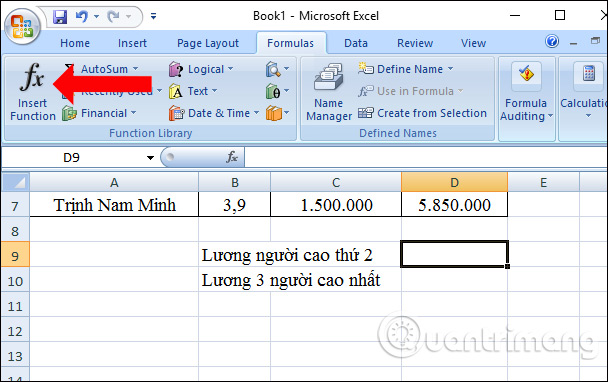 Cách tìm giá trị thứ N trong Excel - Ảnh minh hoạ 3