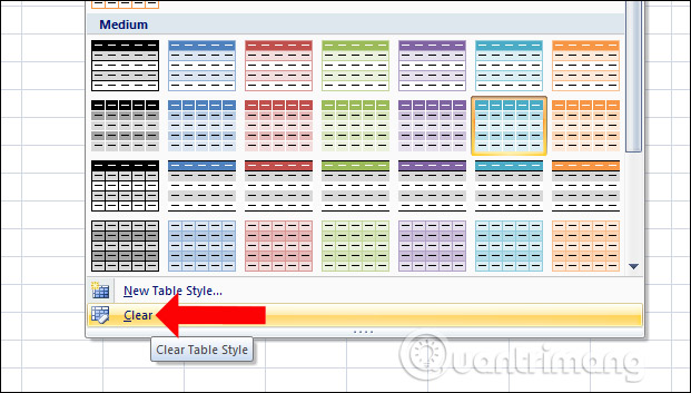 Cách xóa định dạng bảng trong Excel - Ảnh minh hoạ 5