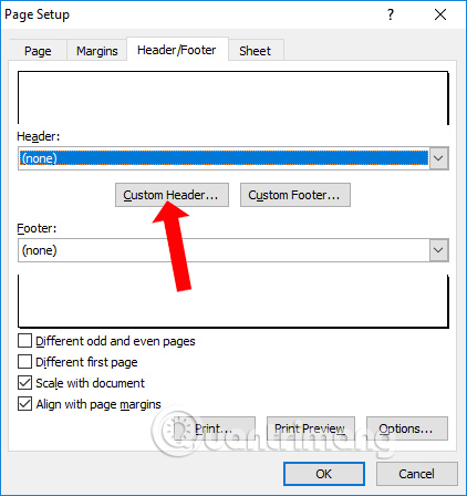Cách chèn gạch chân Header và Footer Excel - Ảnh minh hoạ 9