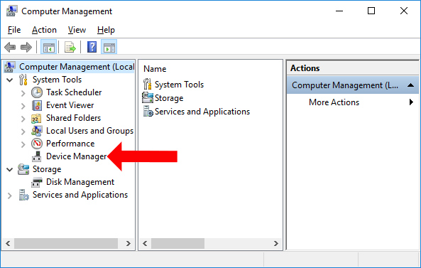 Nhấn Device Manager