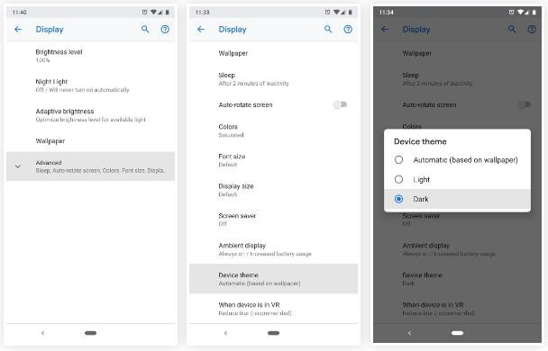 Kích hoạt chế độ Dark Mode