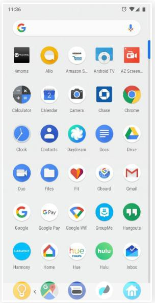 App Drawer ở chế độ thường