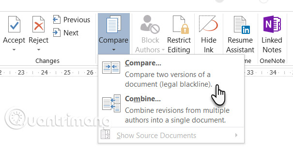 Cách so sánh tài liệu Microsoft Word sử dụng Legal Blackline