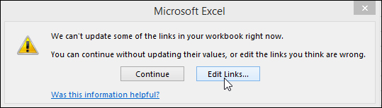 Cách tắt thông báo Update Link trên Excel - Ảnh minh hoạ 2