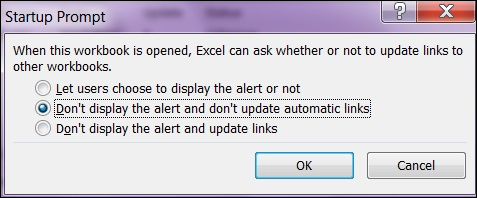 Cách tắt thông báo Update Link trên Excel - Ảnh minh hoạ 7