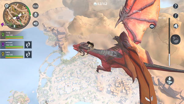 Trong game, người chơi sẽ cưỡi trên một con rồng để đến chiến trường